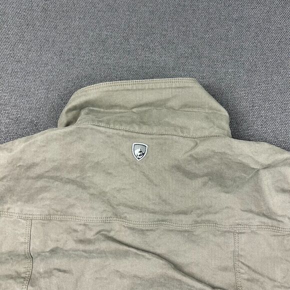 Kuhl Jacket Womens Small Flannel Lined Canvas Generatr Green Military Full Zip - Picture 8 of 10